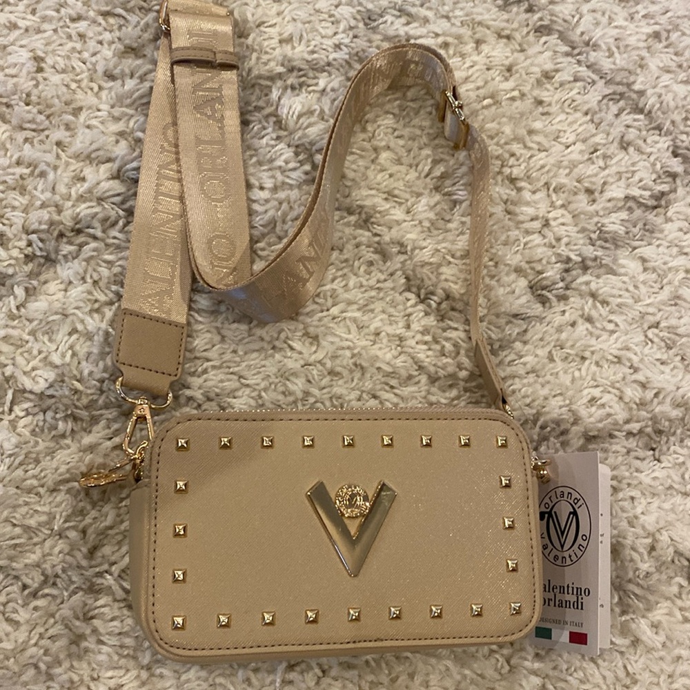 Valentino Orlandi Taupe Crossbody Purse NWT